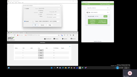 How to Configure RealPort for Serial Communication on Digi Connect EZ 4i 