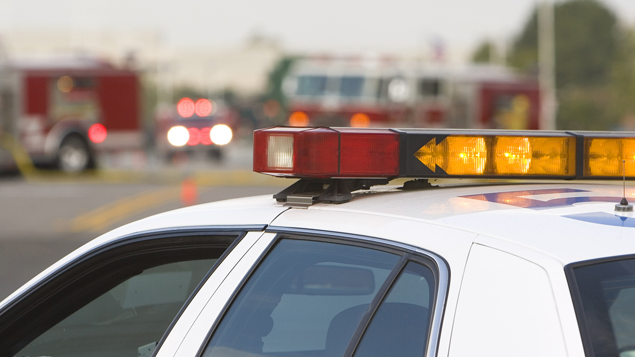 Police and fire vehicles at a scene