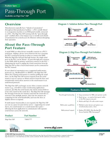 About the Pass-Through Port Feature